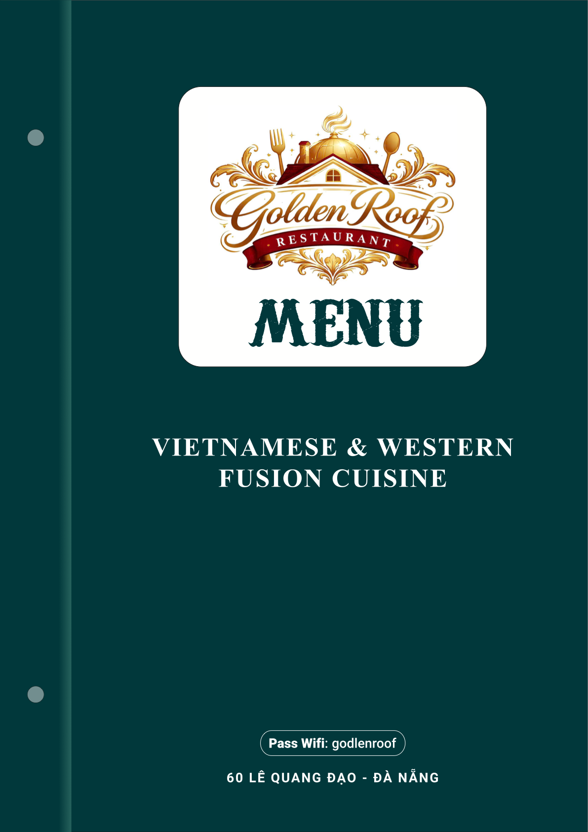 Golden Roof menu page 1