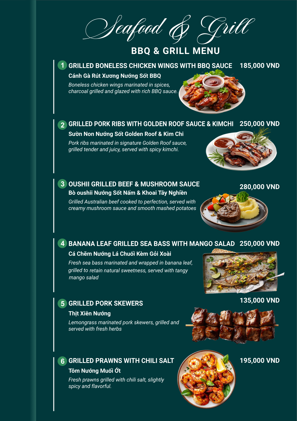 Golden Roof menu page 15